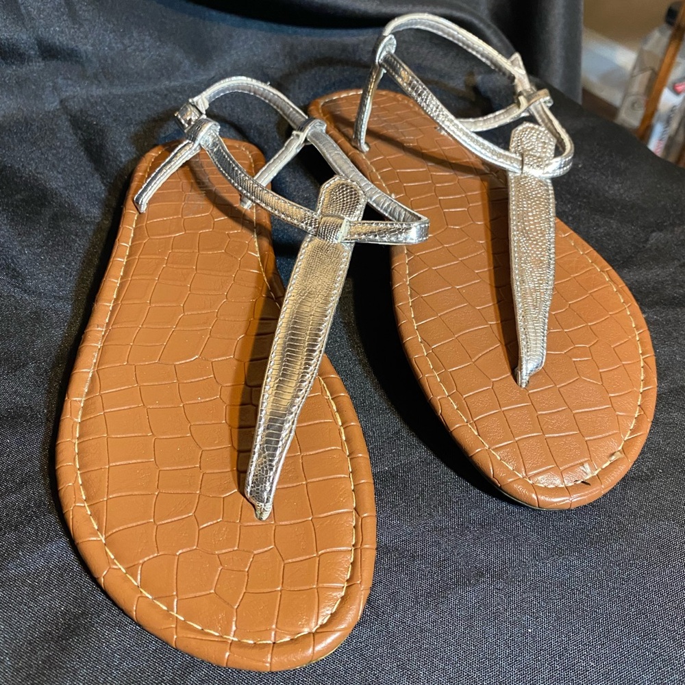 Stylish Silver and Brown Women's Sandals